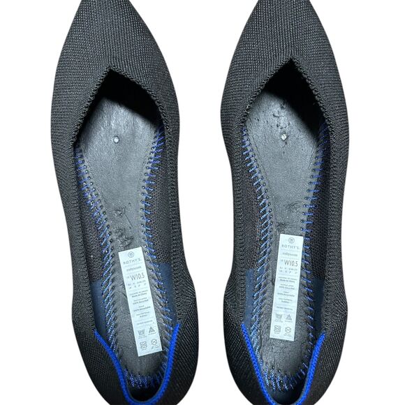 ROTHY'S, Women's Black Pointed Slip-On Shoes / Flats, Size W 10.5, Used - Picture 9 of 9